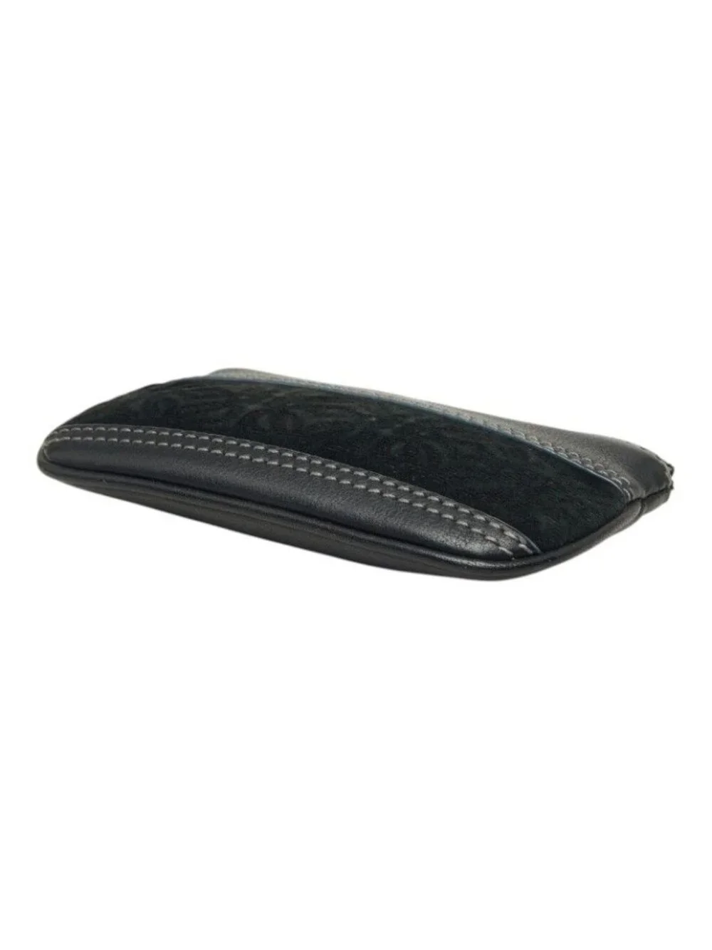 Loewe Anagram Coin Purse Black Leather Suede